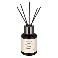 COCODOR 珂珂朵爾 Multi Classic Diffuser 曜黑多用途系列 擴香瓶 附擴香棒 24 x 0.4cm x 5支 + 擴香棒 11 x 1.6cm, Pure Cotton 純棉花香, 1組