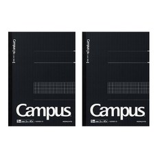 KOKUYO 國譽 Campus 方格筆記本, 5mm小方格 灰色格線設計, 成人學生皆適宜, KONO-201S5N-D, 2本
