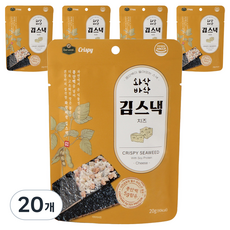 빈트 와삭바삭 김스낵 치즈맛, 20개, 20g