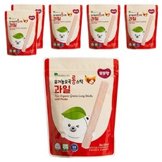 또또맘 유기농 오곡 롱스틱, 과일, 30g, 6개