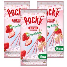 Pocky 百奇 草莓粒粒棒 6包入, 131g, 3袋