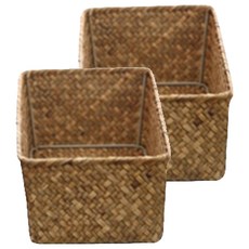 Gongganane Tomorrow's Space 小號長方形籐編籃子 M 27 x 13 x 8 cm, 天然, 2個