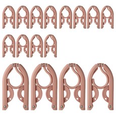 워니즈 出差旅行用便攜式折疊衣架, 16個, 粉紅色