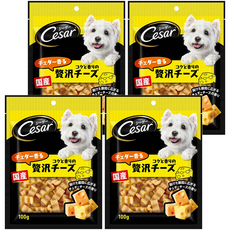 Cesar 西莎 點心系列 狗零食, 贅沢濃厚切達起司條口味, 100g, 4包