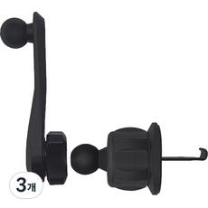 DC NET WORK 車用360度旋轉式出風口智慧型手機支架, 黑色, 3個