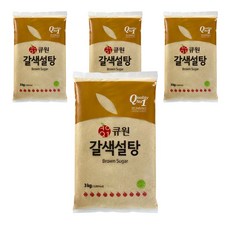 큐원 갈색설탕, 3kg, 4개 3kg, 4개