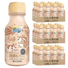 milk 台東初鹿 伯爵紅茶牛乳, 235ml, 54瓶