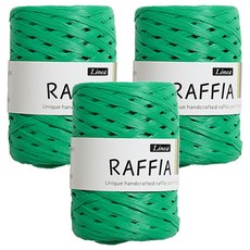 리네아 라피아 뜨개실 40g, 423 밝은초록, 3개