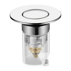 不鏽鋼按壓式面盆防堵彈跳芯, 不鏽鋼色