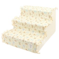 이츠독 반려동물 오가닉 허니베베 3단 스텝, 옐로우, 1개