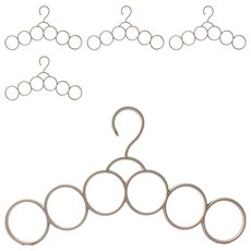 圓圈線條圍巾架, 隨機出貨, 5個