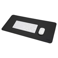 RASTO RMP1 北歐皮革加大款 萬用辦公桌面滑鼠墊 60 x 30 x 0.2cm, 黑色, 1個