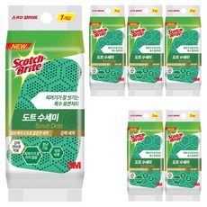 스카치브라이트 강력세척 도트 수세미, 6개, 1세트
