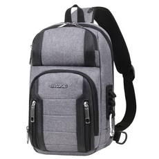 MARCO POLO 多層收納單肩包 MP3049, 灰色的