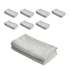 華夫格吸水抹布 超細纖維 淺灰/深灰, 30 x 30cm, 8條