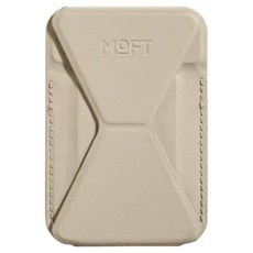 MOFT 磁吸式手機支架 MOVASTM (支援 MagSafe), 支架卡包握把, 純素皮革, 沙漠金, 1個