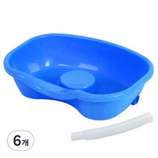 디어모모 老人 孕婦用 洗頭 洗髮盆 洗髮器, 藍色, 6個