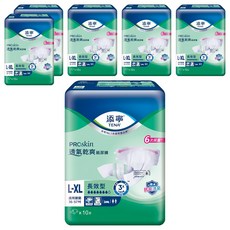 TENA 添寧 透氣乾爽紙尿褲 長效型, L~XL, 10片, 6包