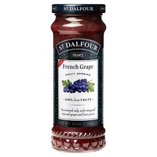 ST.DALFOUR 聖桃園 葡萄果醬 法國進口天然果醬 無添加糖 適合搭配麵包、優格 享受健康美味, 284g, 1罐