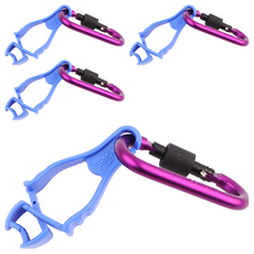 ergodyne 手套夾 藍色 3400CA + 登山扣, 4個