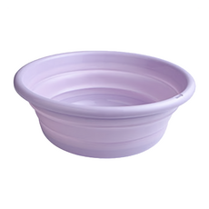 E.City 居家戶外可攜式多功能折疊收納水盆 展開約31x31x11.2cm, 紫色, 中