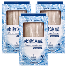 AQUA MASK 水舞生醫 冰激涼感口罩 未滅菌, 奶茶棕, 10片, 3盒