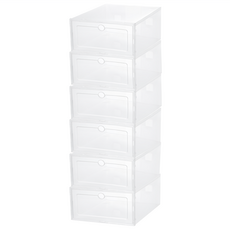 品屋 折疊鞋盒, 6個, 透明色