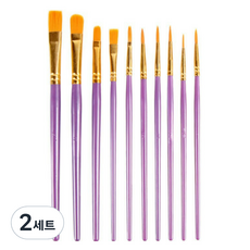 Black Tree 兒童用水彩畫筆 紫羅蘭色 10件組, 2套