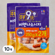 주부9단 비엔나 소시지, 250g, 10개