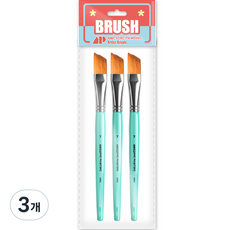 어썸페인팅 다용도 디자인 붓 사선붓 납작붓 구성붓 ANGULAR 3p, 7호, 3개