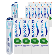 SENSODYNE 舒酸定 清涼薄荷牙膏 100g+牙刷 隨機出貨, 3套