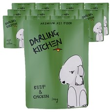 달링키친 전연령 강아지 화식사료, 소, 400g, 3세트