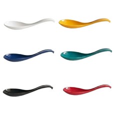 JIAROGA 嘉洛展 波紋功夫勺, 白色 + 紅色 + 青色 + 藍色 + 黑色 + 黃色, 1組
