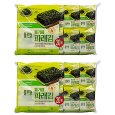 풀무원 들기름 파래김, 100g, 2개