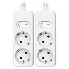 DaJOa 安全開關2孔延長線, 2個, 單一顏色, 5m