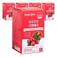 데일리원 요로건강 크랜베리, 60정, 5개