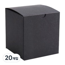 Bom91 方形禮物包裝盒, 自然黑, 20入