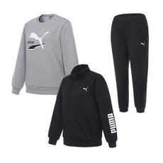 푸마 남아용 키즈 올인원 트레이닝복 자켓 + 팬츠 + 맨투맨 세트