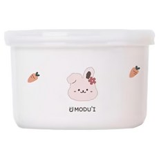 MODU'I BLUEMAMA 副食品分裝保鮮瓷碗, 250ml, 兔兔, 1個