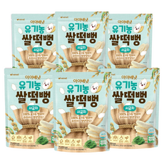 아이배냇 유기농 쌀떡뻥 유아쌀과자 30g, 시금치, 6개