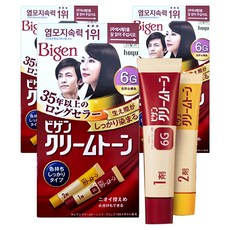 비겐 크림톤 염색제 40g, 6G 자연갈색, 3개
