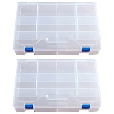 格子收納盒多功能箱 10格, 單色, 2個