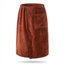 Inart 男士用短版浴巾浴袍 70 x 140 cm, 棕色, 1個