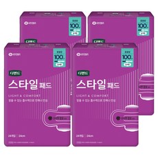 디펜드 여성용 스타일 참숯 패드, 중형, 24개입, 4개