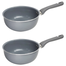 오스벨 세라믹 IH 플러스 인덕션 궁중팬, 20cm, 2개