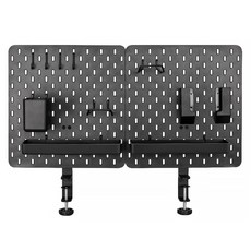 AIDATA 愛得他 桌夾式雙拼洞洞板 DO-3072-BK-AID, 黑色, 2個