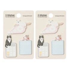知音文創 i-Marker 動物分頁便利貼, 文具貓, 1入, 2本
