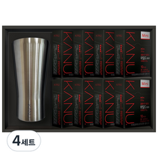 맥심 동서 카누 24호 선물세트, 맥심 카누 콜롬비아 블렌드 마일드 로스트 아메리카노 + 카누 스텐 진공컵, 4세트