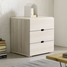 제이디퍼니처 로미 II 3단 서랍장, 백아카시아, 1개