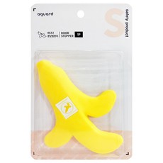 aguard 香蕉造型門擋 可愛防護 預防夾手等危險, 黃色, 1入